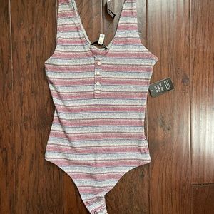 Express striped bodysuit